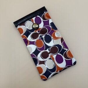 Coach Y2K Signature Fabric Multicolor Soft Eyeglasses Glasses Case